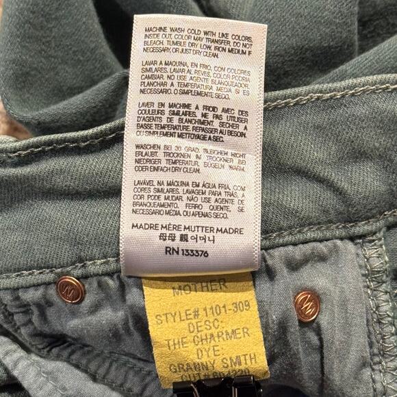 Mother Womens Jeans The Charmer Skinny Cottage Minimalist Earth Tone Green 24 - Picture 5 of 6